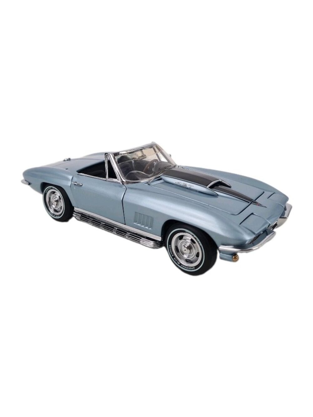 Franklin Mint 1967 Chevrolet Corvette Sting Ray Blue 1:24 DieCast B11B824
